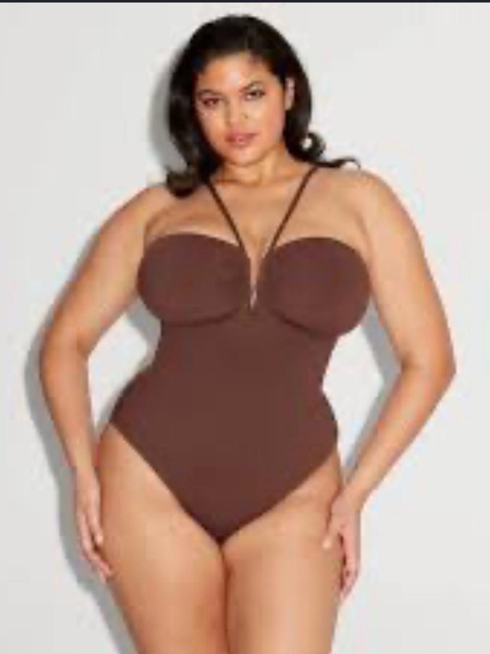 TA3 TA3115 RL 3X REG LONG MOCHA Brown CONVERTY Plus-Size One-Piece Swimsuit NEW